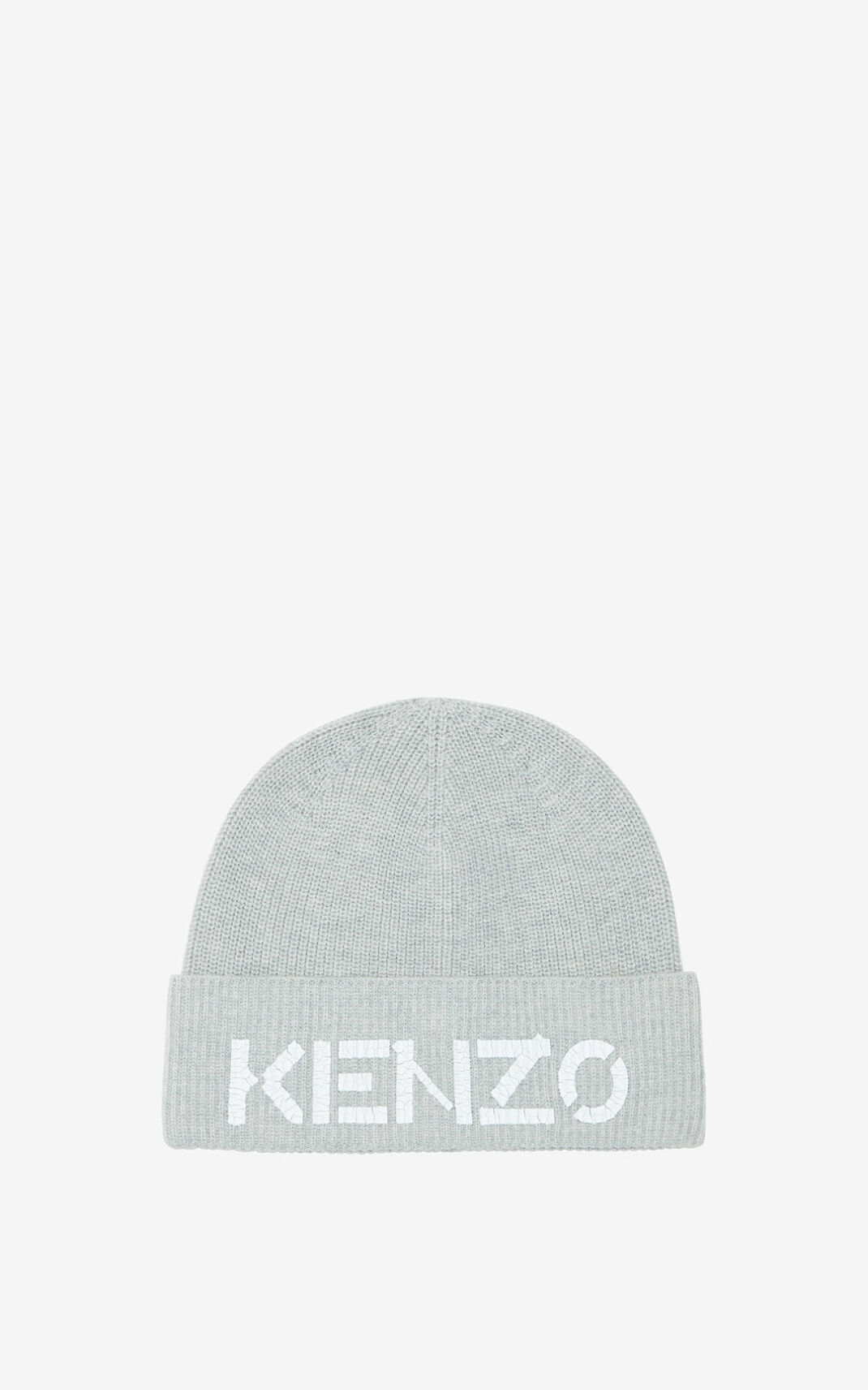 Kenzo Logo knit Moška Pletena Kapa Siva SI-8524592